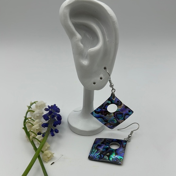 Elegant Abalone Shell Earrings - Picture 1 of 4